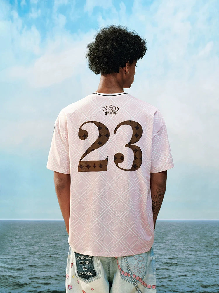 YADcrew Diamond Pattern Football Jersey