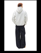 NOVACAM Vintage Monogram Print Zip Up Hoodie