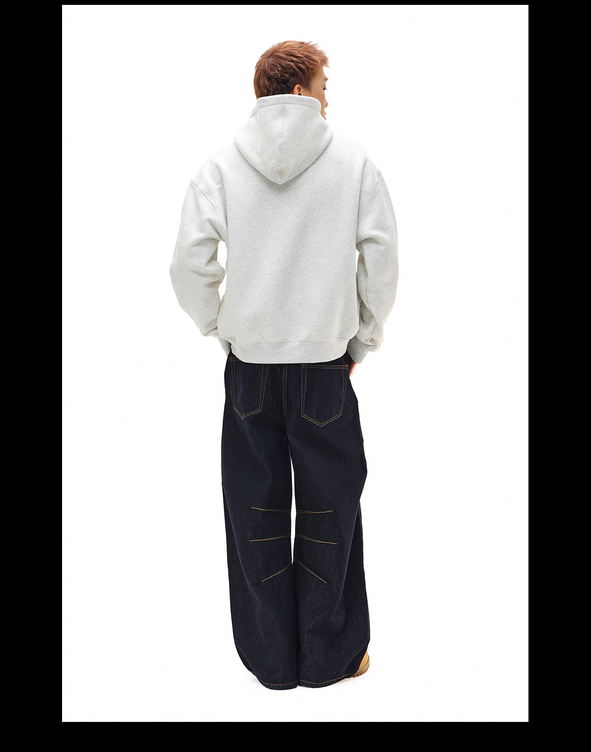 NOVACAM Vintage Monogram Print Zip Up Hoodie