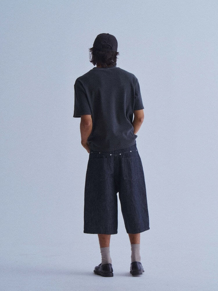 LIBERAFIT Raw Denim Below Knee Shorts