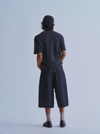 LIBERAFIT Raw Denim Below Knee Shorts