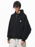 BLIND NO PLAN 3D Reconstructed Inverted Sleeves Zip-Up Hoodie