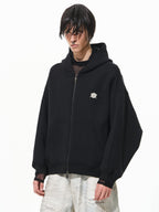 BLIND NO PLAN 3D Reconstructed Inverted Sleeves Zip-Up Hoodie