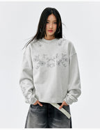 MEDM Floral Logo Embroidered Sweatshirt