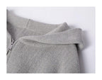 KARMANISTIC Embroidered Zip Up Knit Hoodie