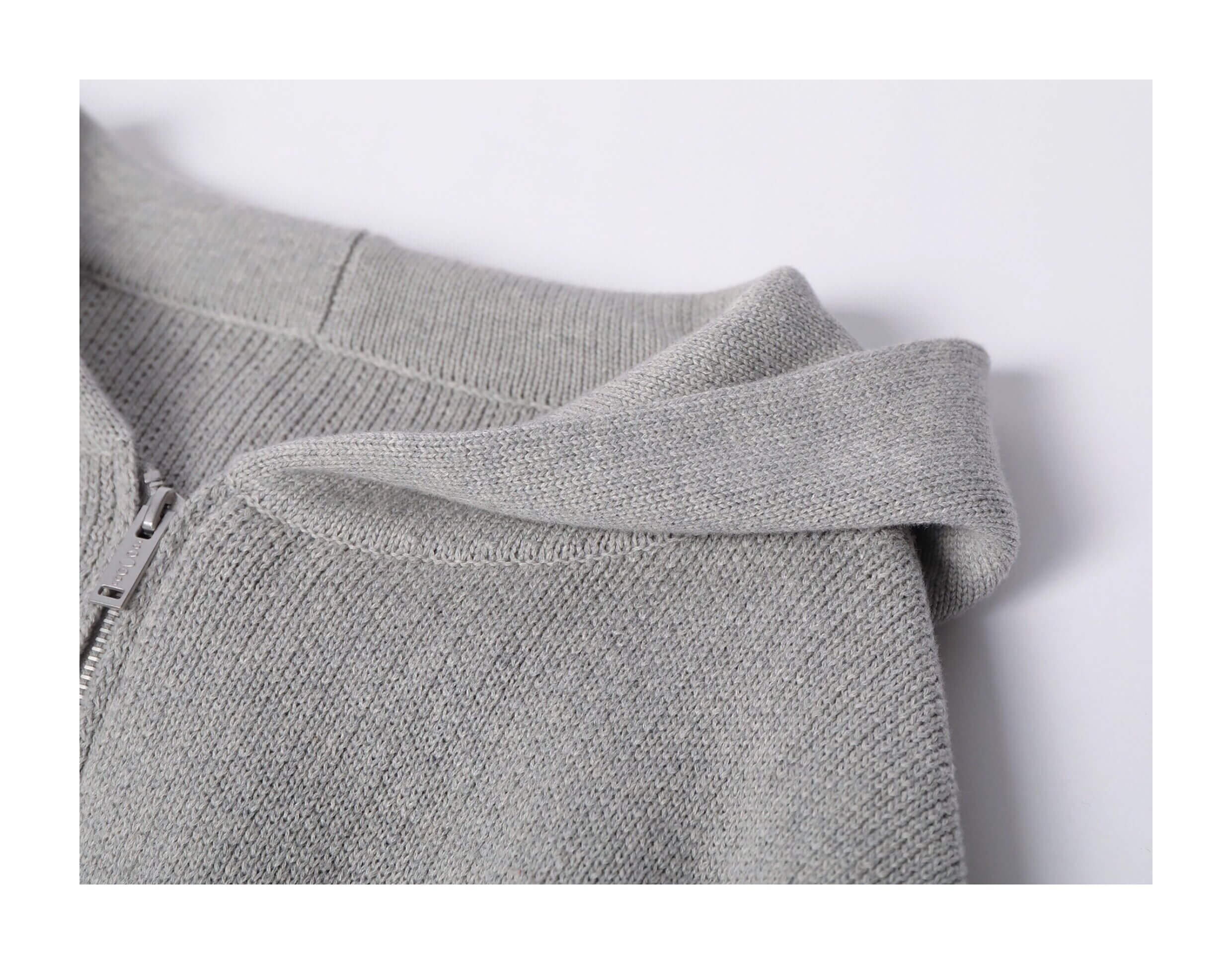 KARMANISTIC Embroidered Zip Up Knit Hoodie