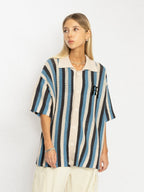 EMPTY REFERENCE Striped Woven Short Sleeve Shirt