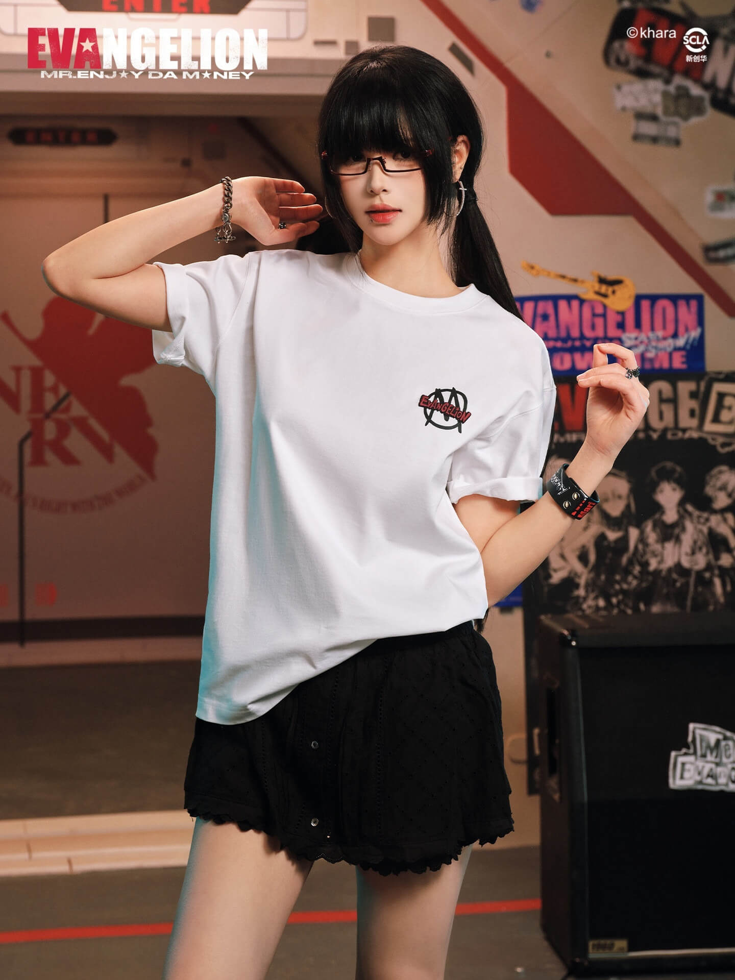 MEDM x EVA NEVER END Cute Character Star Key Art Print Tee