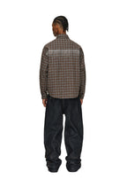 ANTIDOTE Rhinestone Flannel Plaid Long Sleeve Shirt