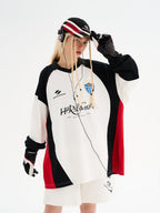 Harsh and Cruel Retro Stitching Two Pieces L/S Jersey