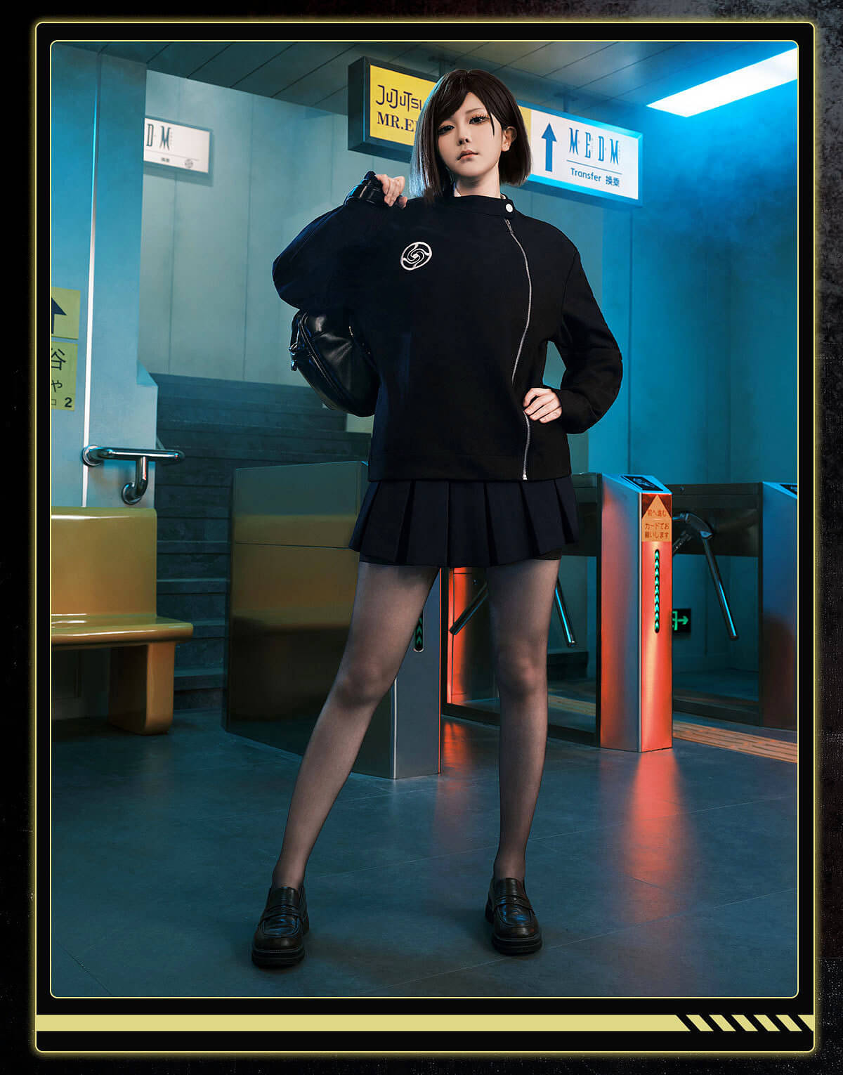 MEDM × Jujutsu Kaisen Diagonal Zipper School Uniform Jacket