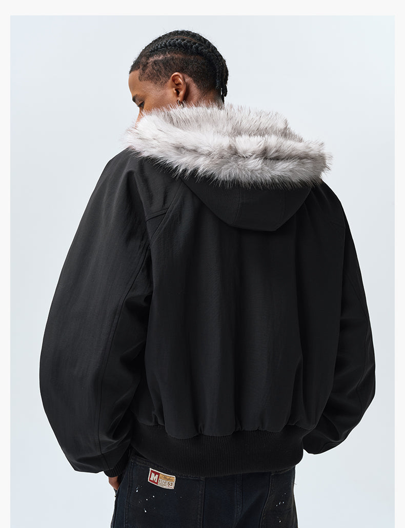 MEDM Fur-Lined Hooded Jacket
