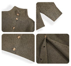 F3F Select High Neck Collar Button Knit Cardigan