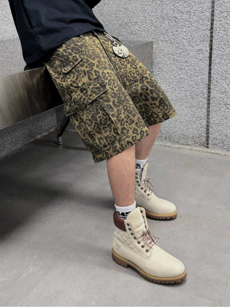 S45 Leopard Cargo Shorts