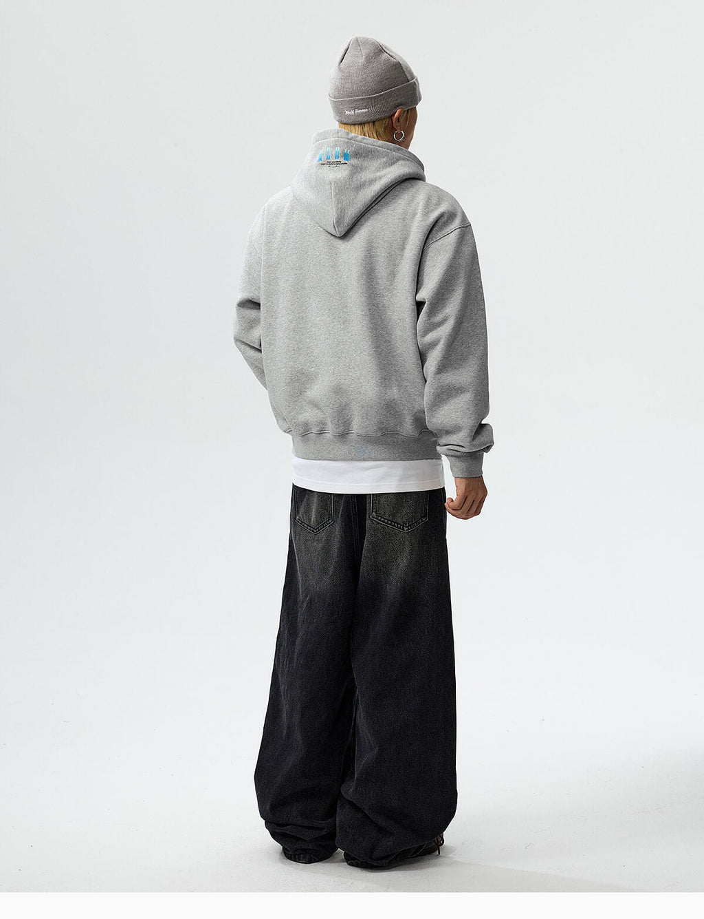 MEDM Flame Rhinestone Embellished Hoodie