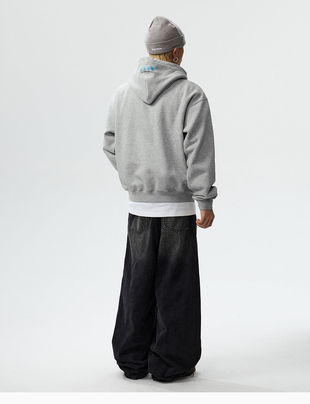MEDM Flame Rhinestone Embellished Hoodie