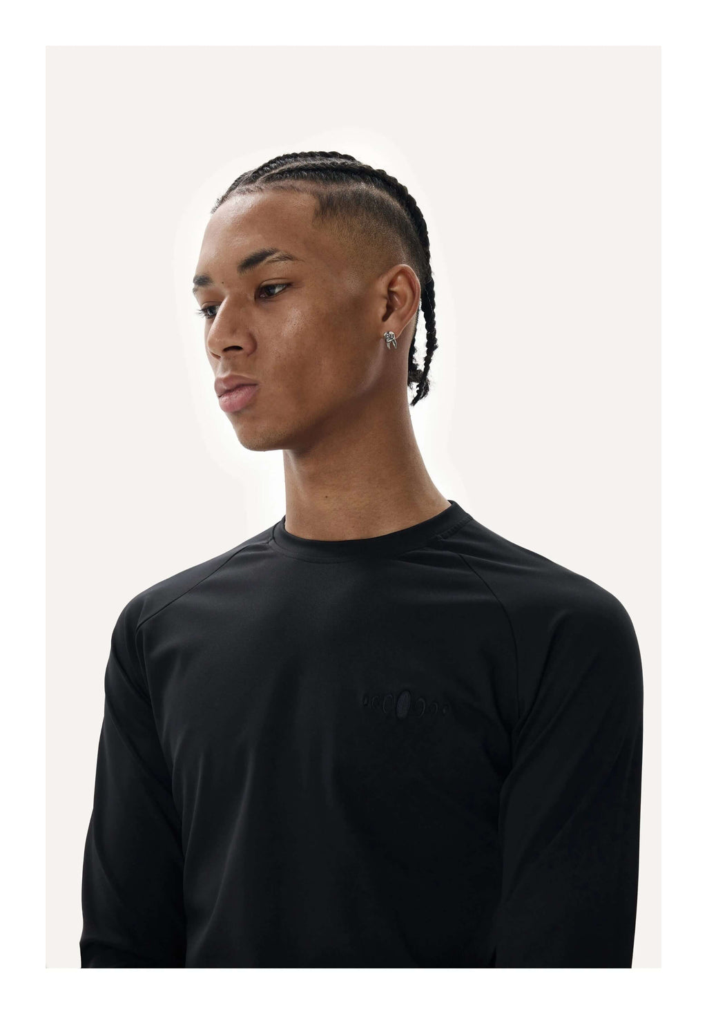 KARMANISTIC Quick Dry Stretch Fit Logo Embroidered Workout Long Sleeve Tee