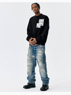 MEDM Angel Print Patch Sweatshirt