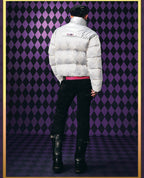 MEDM × JOJO Color Block Diamond Plaid Down Jacket