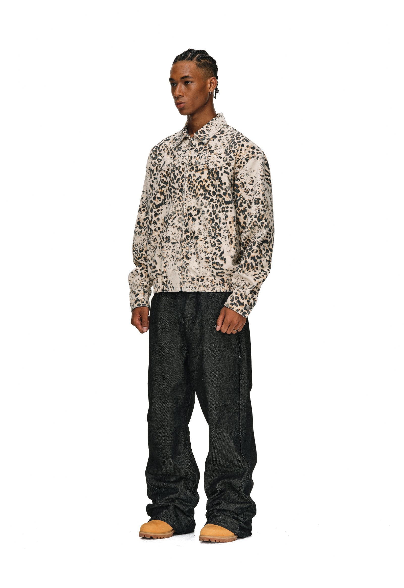 ANTIDOTE Leopard Washed Work Jacket