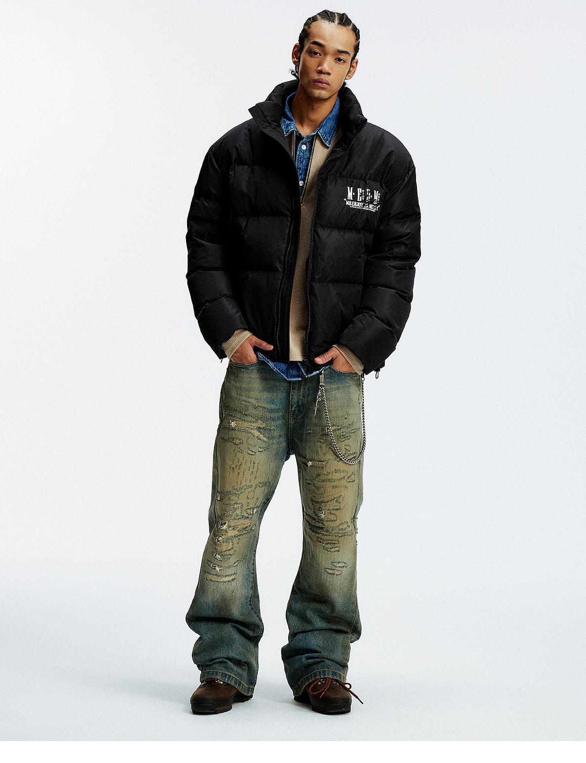 MEDM Honeycomb Pattern Down Jacket