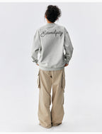 MEDM Logo Embroidered Basic Sweatshirt