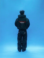 EVETS Embroidered Hooded Denim Jacket