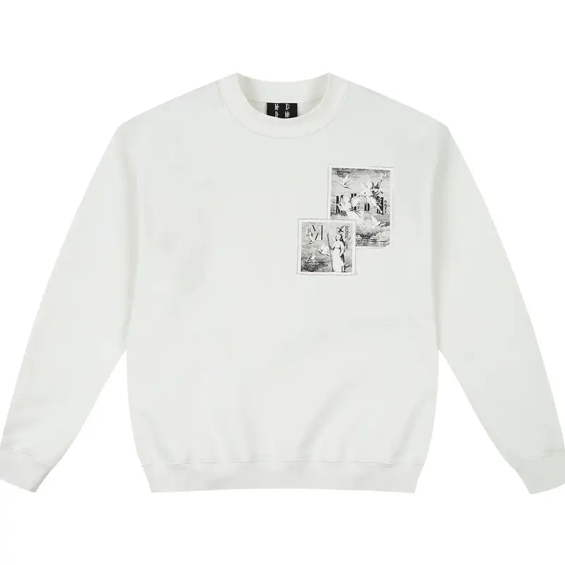 MEDM Angel Print Patch Sweatshirt