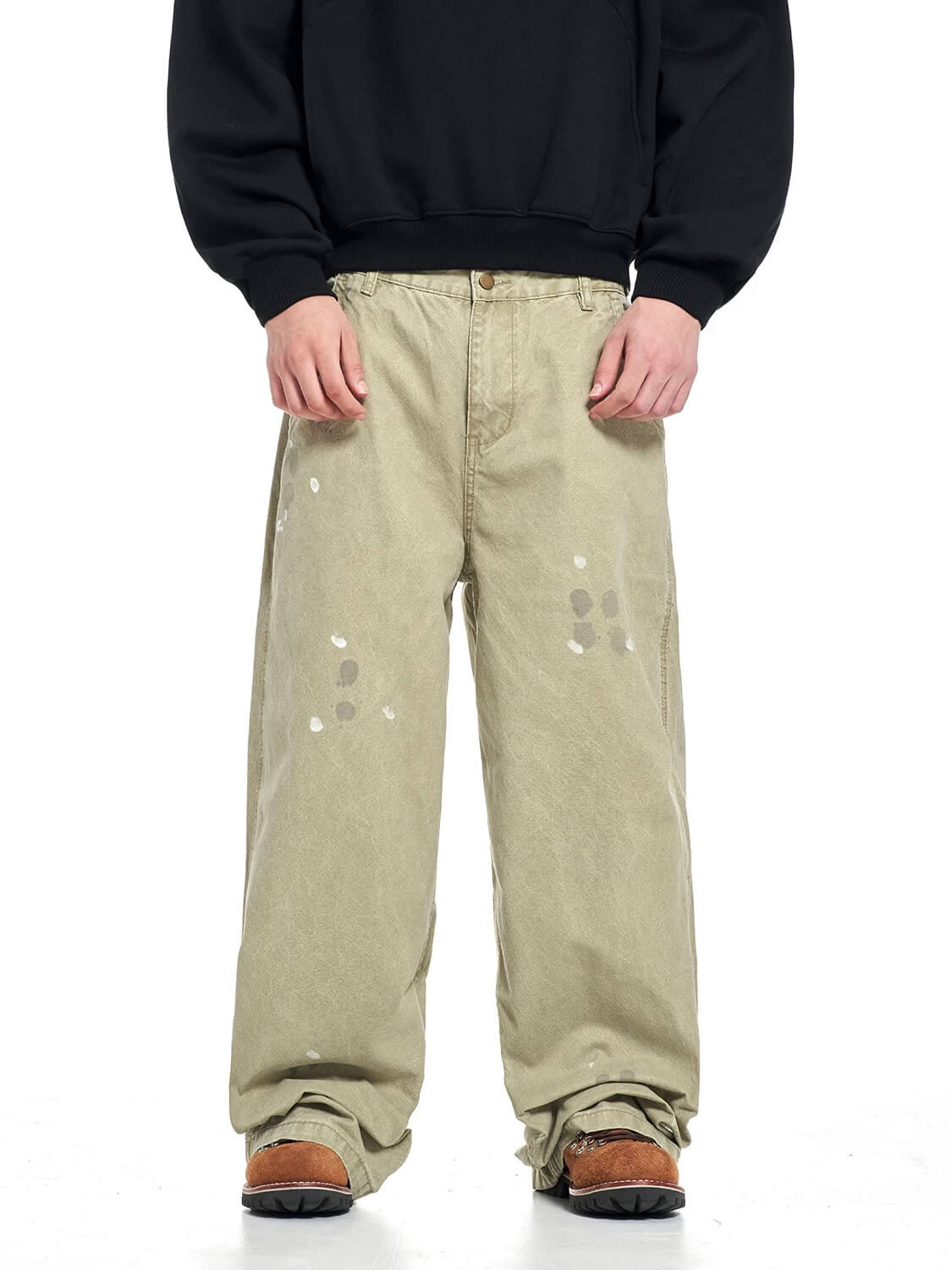 F3F Select Paint Splatter Washed Baggy Work Pants