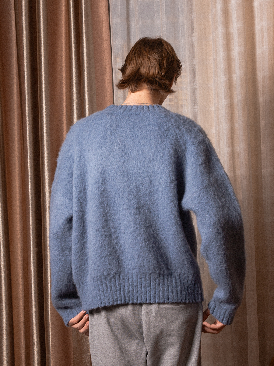 SOD Co. Mohair Blend Jacquard Knit Sweater