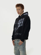 EVILKNIGHT(EK) Mirror Duality Graffiti Print Hoodie