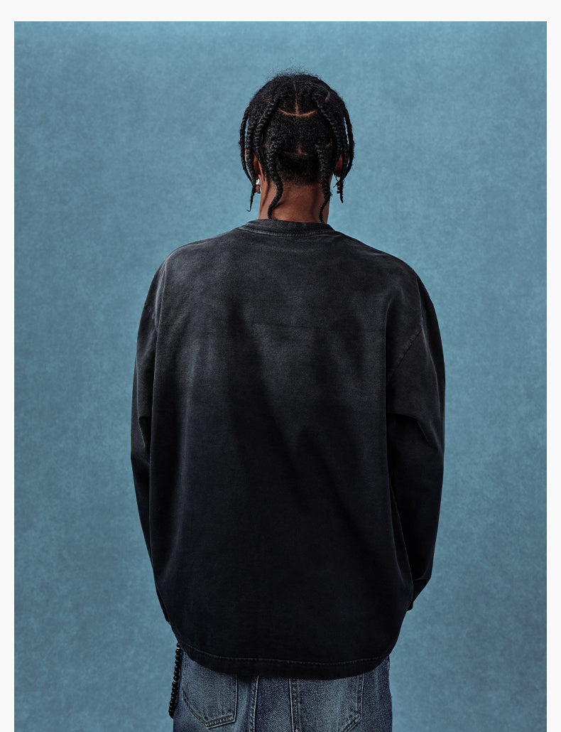 MEDM Gradient Washed Long Sleeve Tee