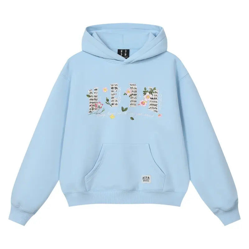 MEDM Mini Patchwork Floral Embroidered Hoodie