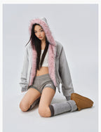 MEDM Fur-Lined Hooded Jacket