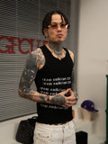 TGFCLUB 223 Print Stretch Waffle Tank Top