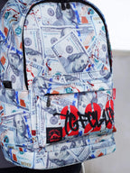 TGFCLUB Graffiti Dollar Bill All Over Printed Backpack
