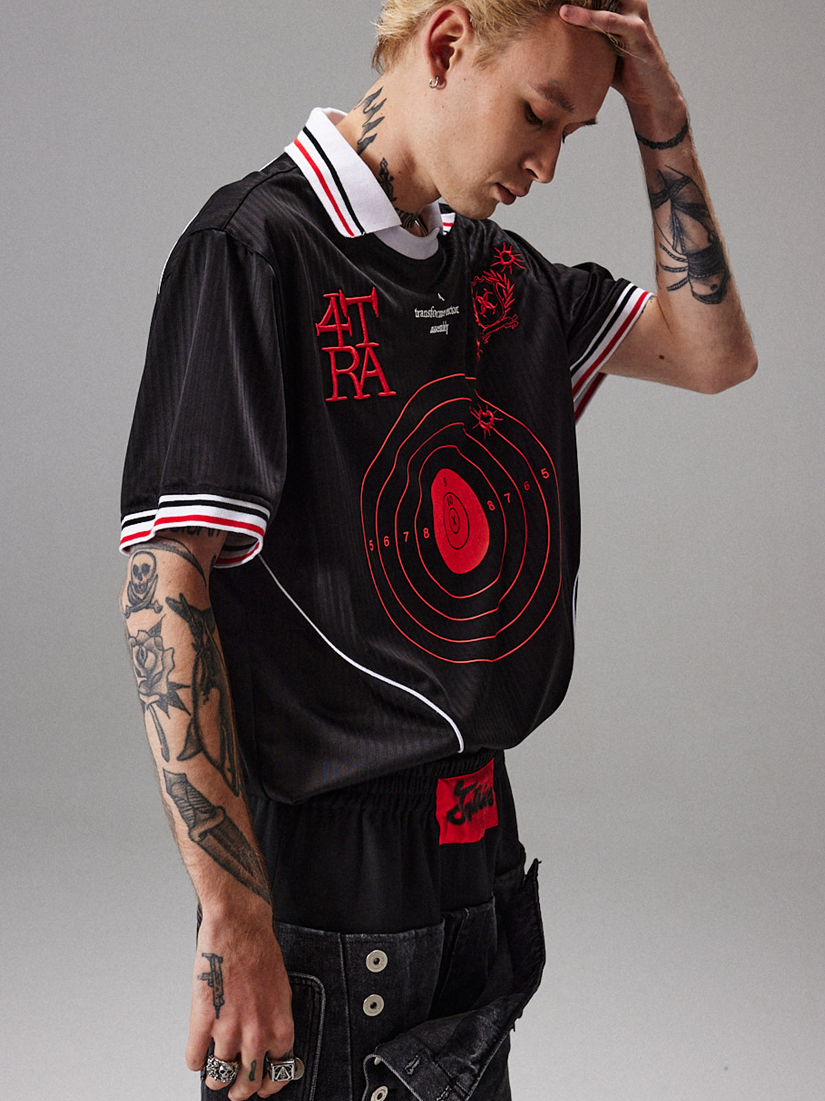 4tra "Rebel Pirate" Bullseye Soccer Jersey Tee