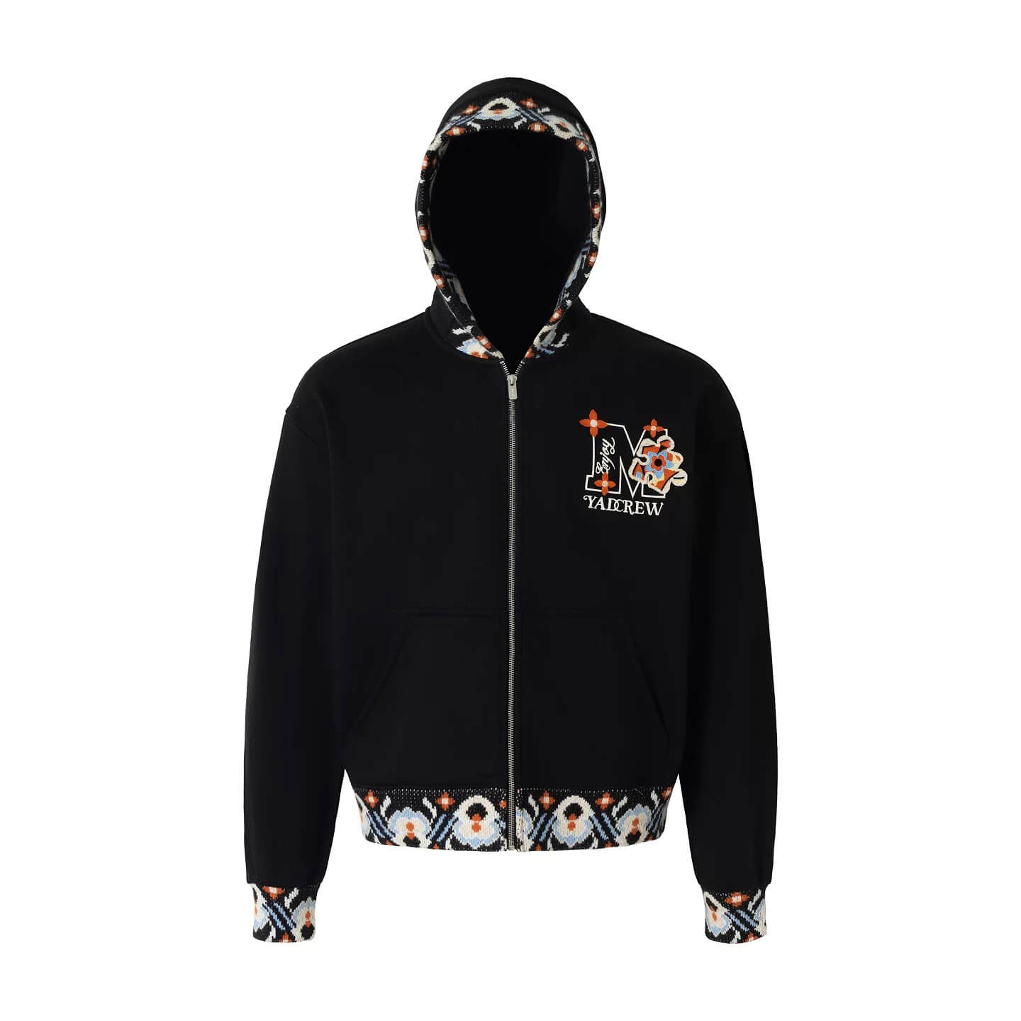 YADcrew x MEDM Ethnic Ribbed Zip Up Hoodie