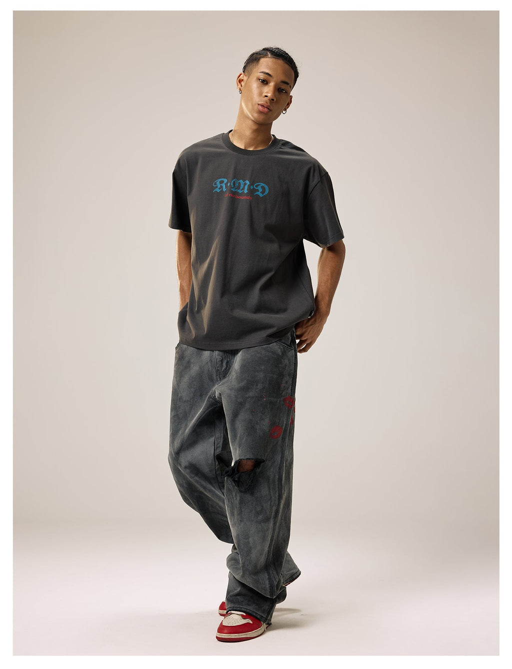 Remedy Kiss Mark Distressed Hole Work Painter Pants