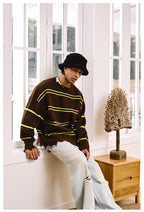 Remedy Striped Distressed Knit Sweater