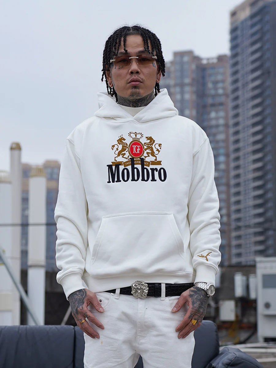 TGFCLUB Mobbro Embroidered Print Hoodie