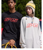 S45 Basic Large Logo Print Long Sleeve Tee