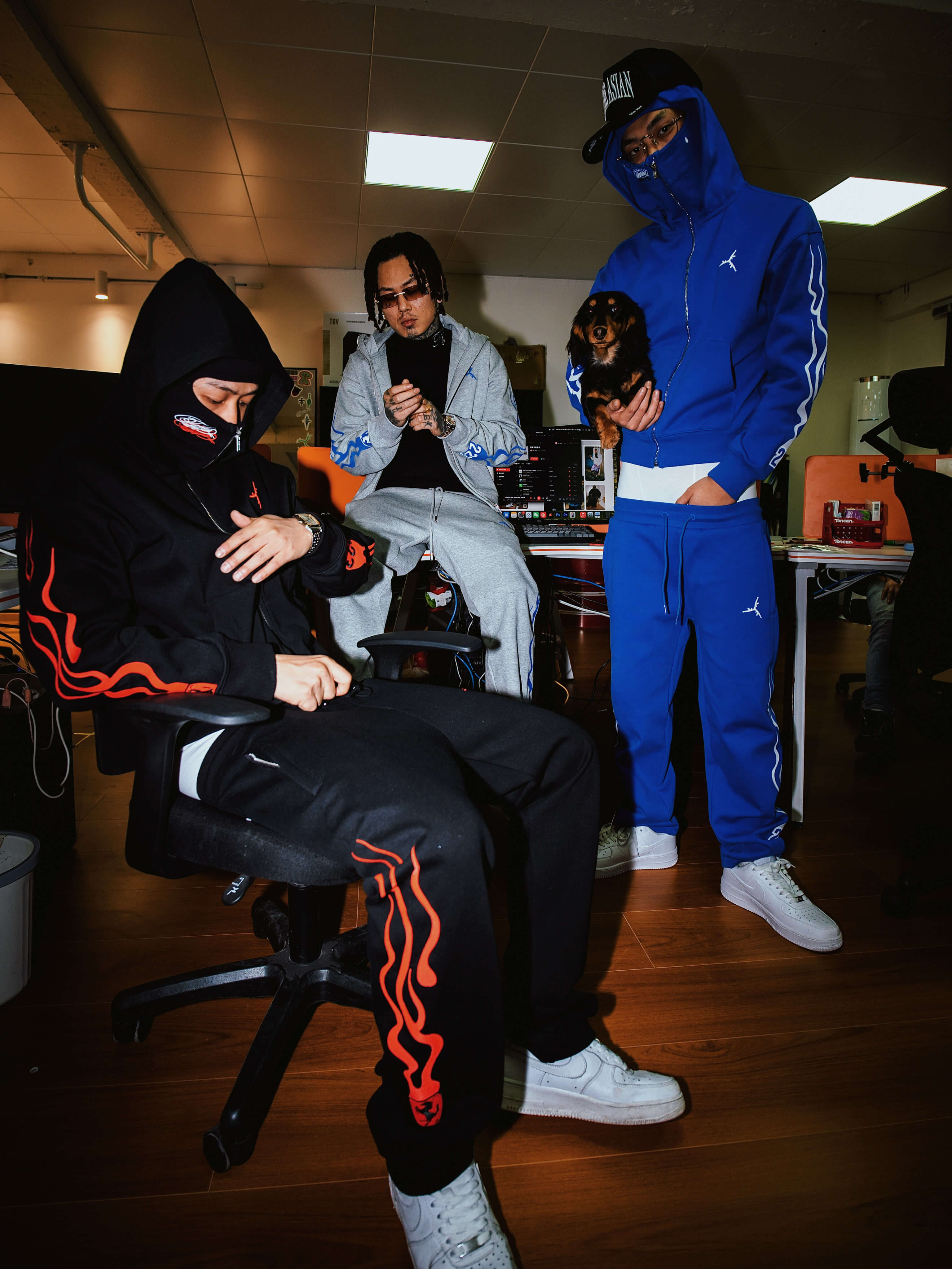 TGFCLUB Flame Pattern Sweatpants