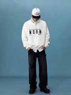 MEDM Half-Zip Logo Embroidered Sweatshirt