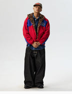 MEDM Reversible Leopard Fur Hooded Track Jacket