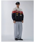 F2CE Patchwork Color Block Racing Jacket
