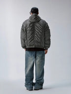 F2CE Ruched Hooded MA-1 Bomber Jacket