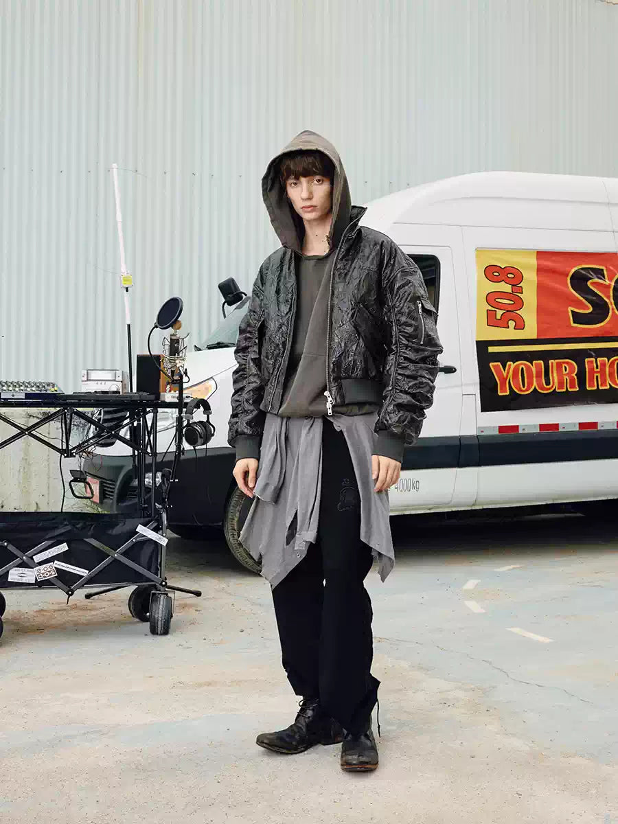 SOD Co. Wrinkled Custom Pleated MA-1 Bomber Jacket