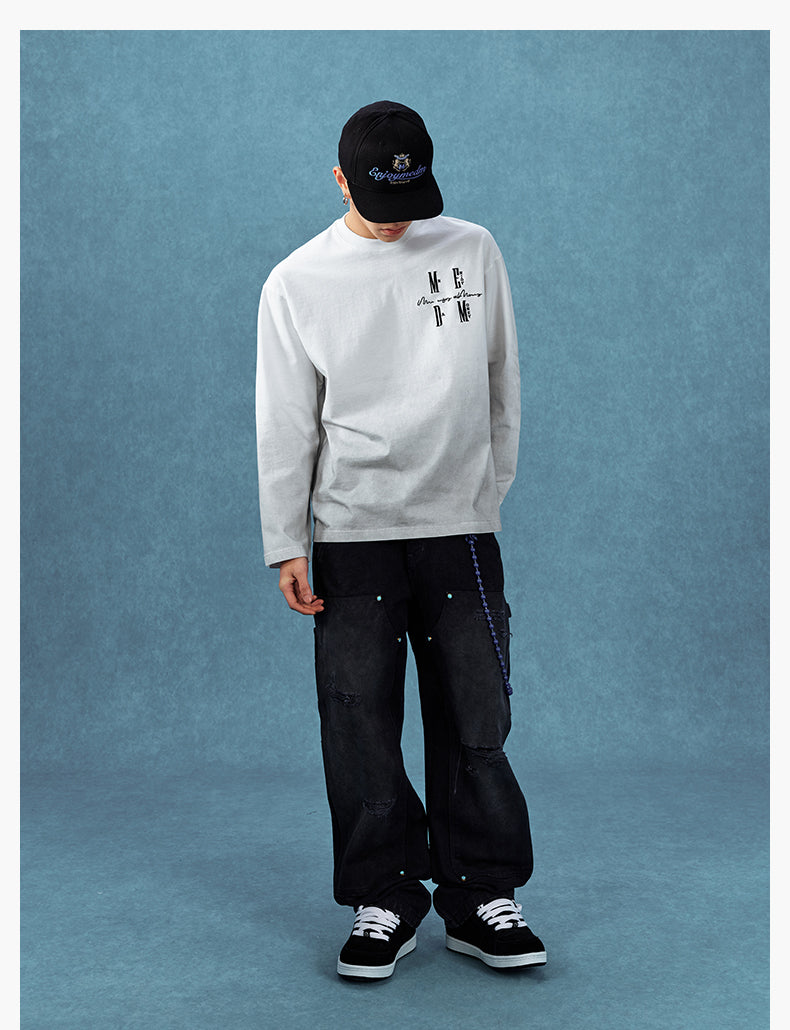 MEDM Gradient Washed Long Sleeve Tee