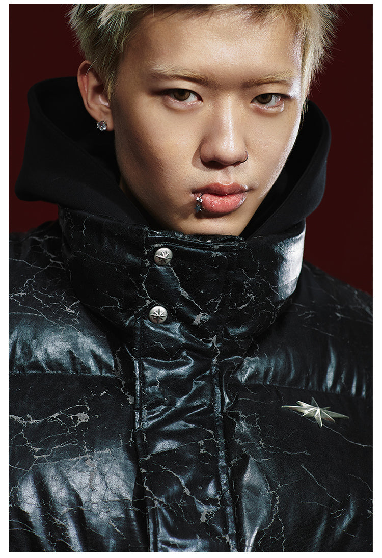 Remedy Cracked Design Puffer Vest